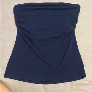Navy Blue Strapless Tube Top